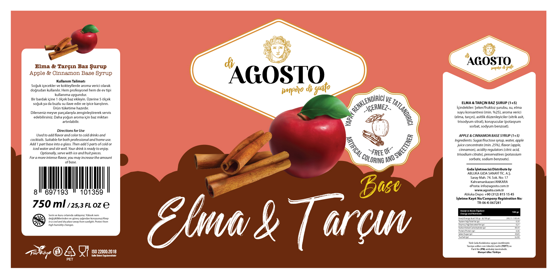 Elma & Tarçın Baz – 750 ml