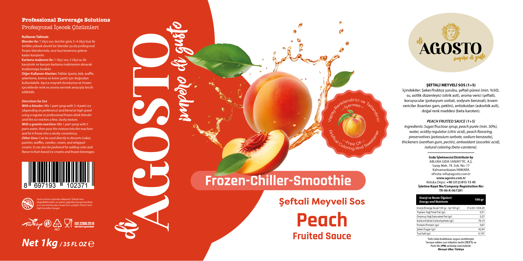 Şeftali Püre – 1 kg