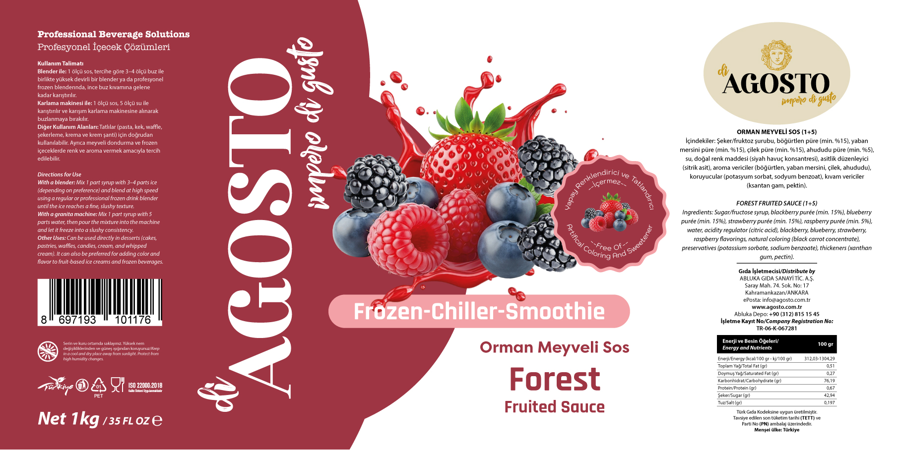 Orman Meyveli Püre – 1 kg