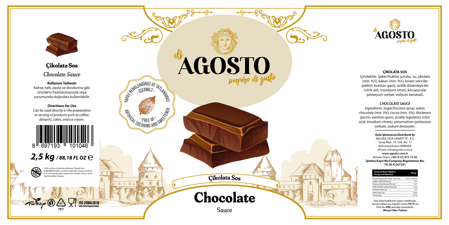 Çikolata Bar Sos - 2.5 kg