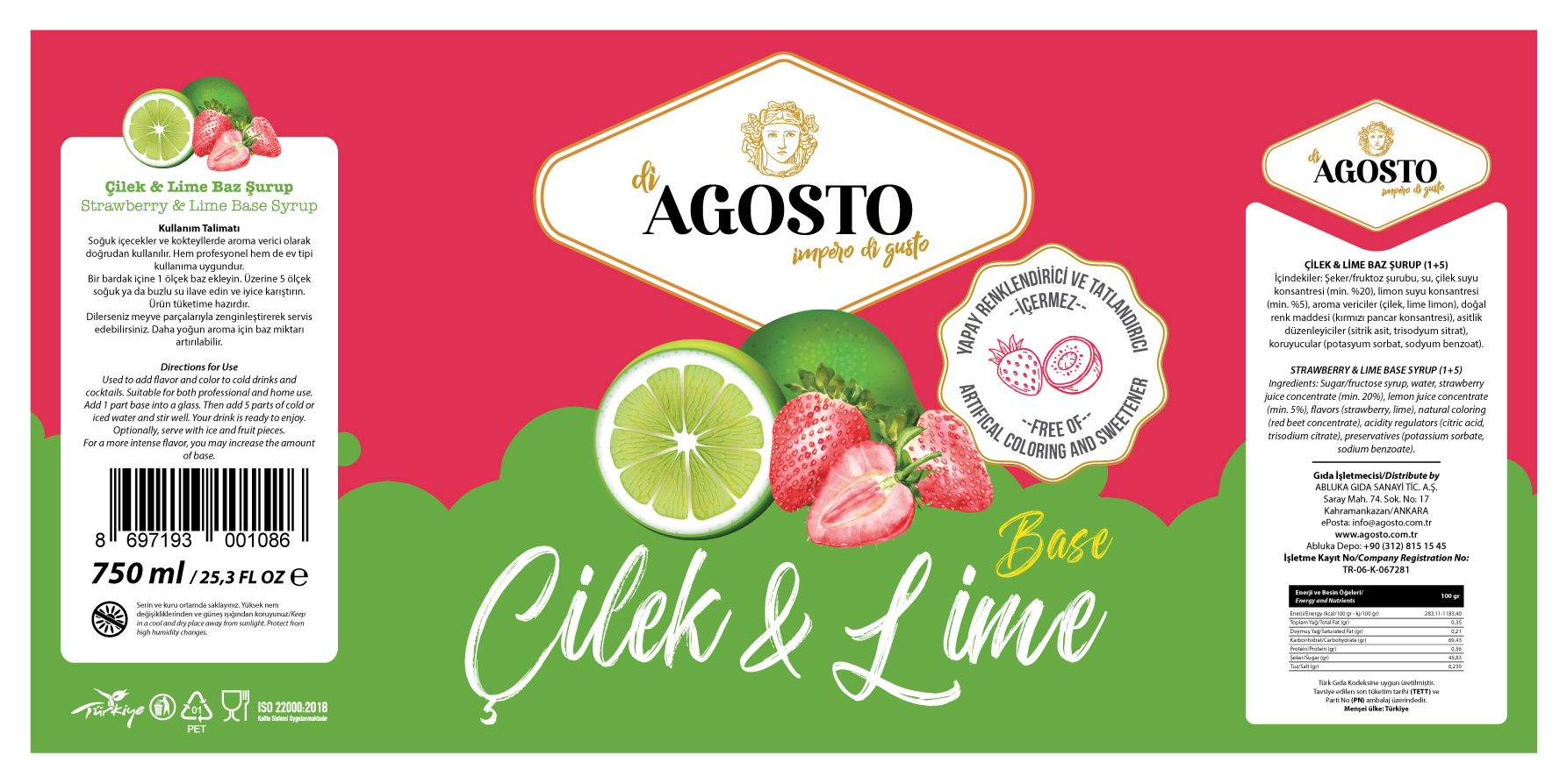 Strawberry & Lime Base – 750 ml