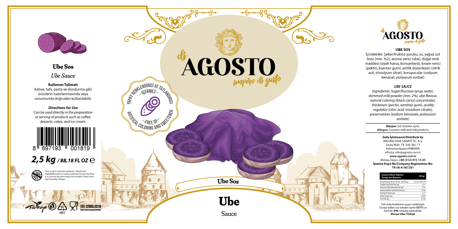 Ube Bar Sauce - 2.5 kg
